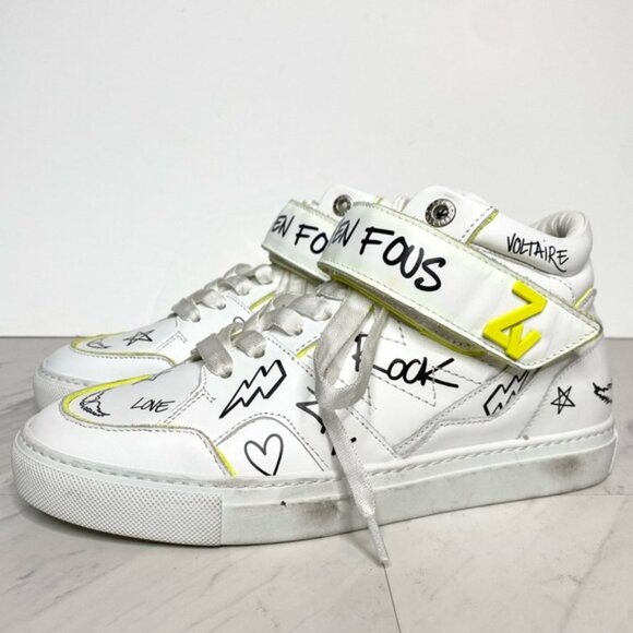 Zadig & Voltaire Mid Flash Sneaker 38 / 8 - Picture 1 of 15